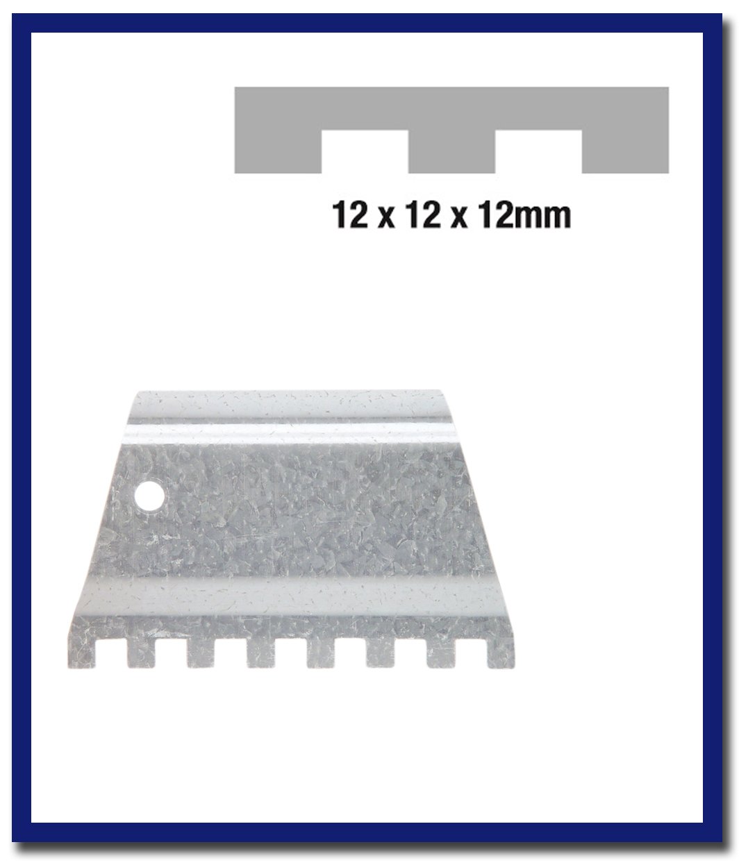 DTA Galvanised Adhesive Spreader Notch - 1 Pc - Stone Doctor Australia - Hardware > Adhesive Spreaders > Notch