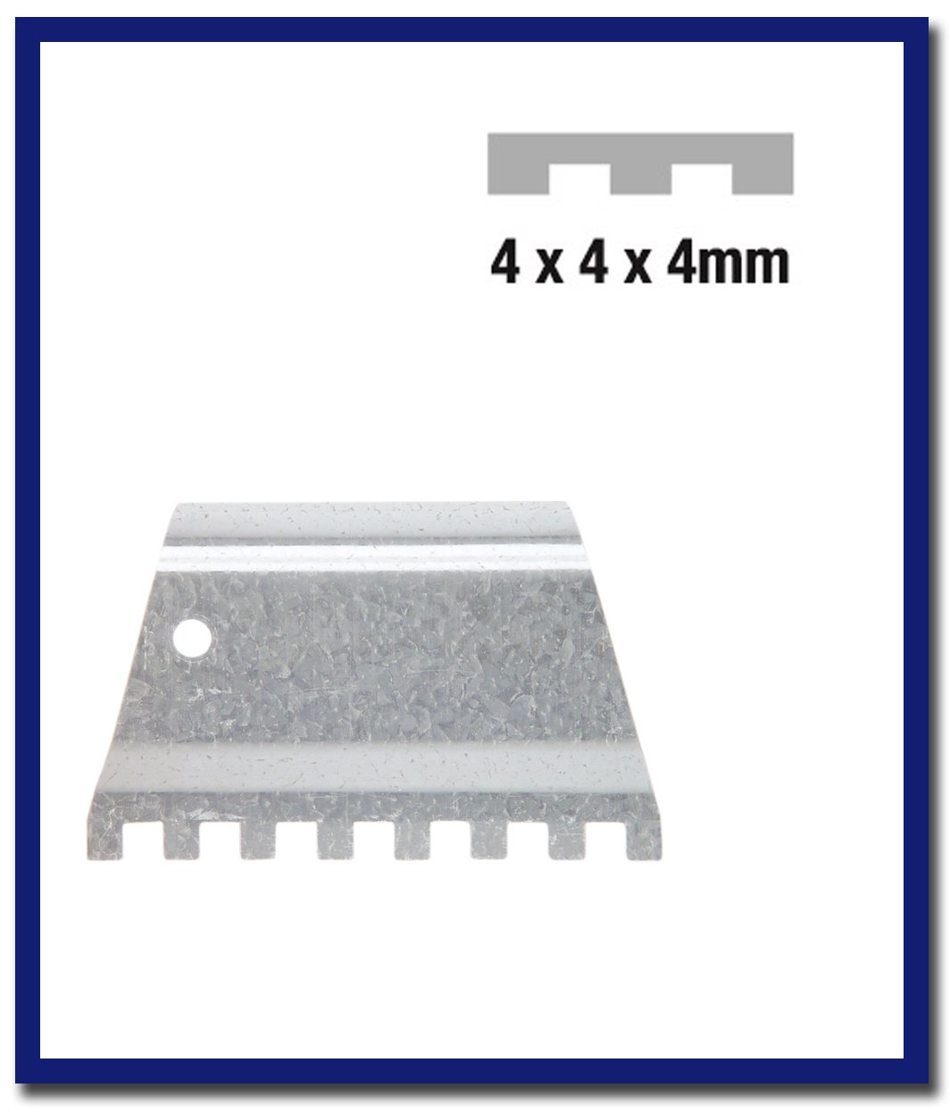 DTA Galvanised Adhesive Spreader Notch - 1 Pc - Stone Doctor Australia - Hardware > Adhesive Spreaders > Notch