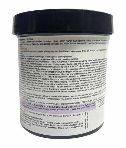 MB12 Caliber Marble Polishing Powder – 1lb (0.45kgs) - Stone Doctor Australia - Natural Stone > Marble > Polishing Powder