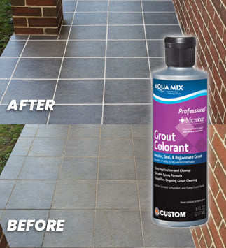 Aqua Mix Grout Colourant (20 Colours) - 237ml - Stone Doctor Australia - Stone & Tiles > Grout > Repair > Grout Colourants - Result - Before and After