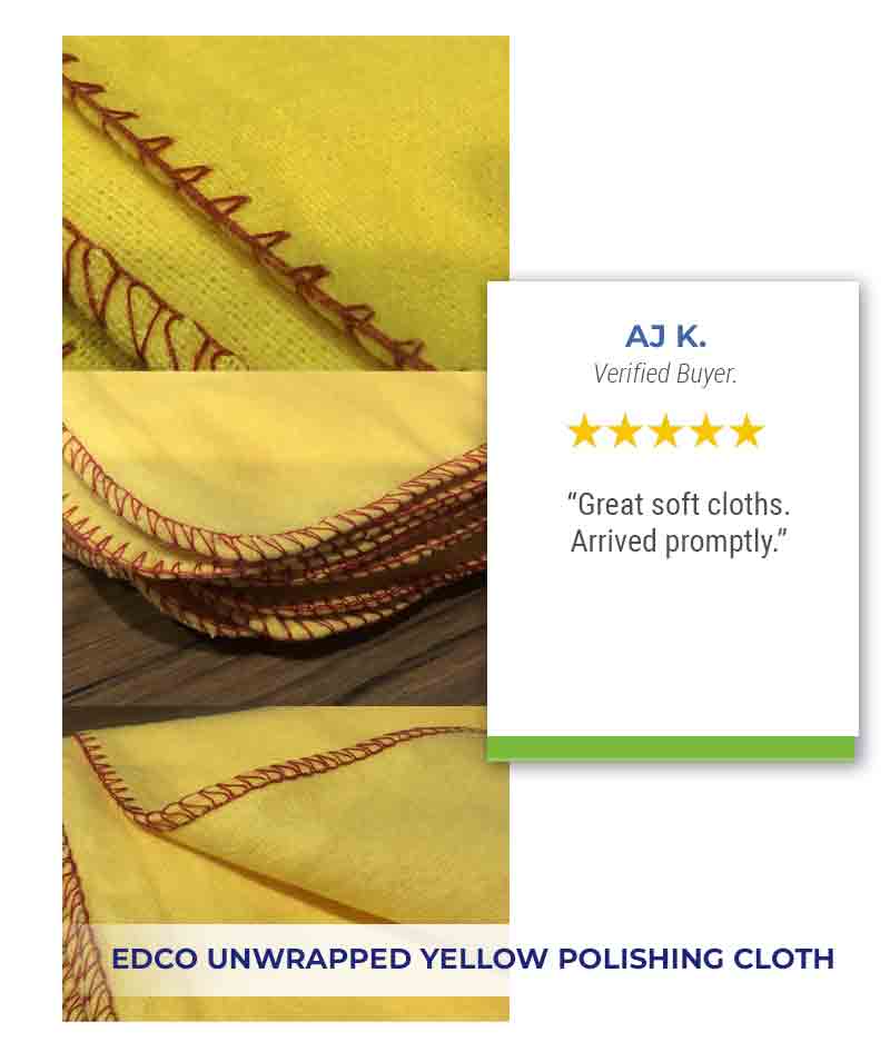 Edco Unwrapped Yellow Polishing Cloth - 10 Pcs/Pack - Stone Doctor Australia - Cleaning Accessories > Wipes > Polishing Cloth - Review