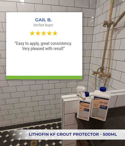 Lithofin KF Grout Protector - 500ml - Stone Doctor Australia - Ceramic Tiles > Grout Protection > Water Based Penetrating Sealer - Customer review