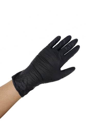 MaxValu Black Powder Free Nitrile Gloves - 100 Pcs Per Box