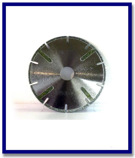 125mm Diarex Rim Blade Electroplated With Side Pads Silver - 22.2mm bore - Stone Doctor Australia - Diarex Cutting Blades