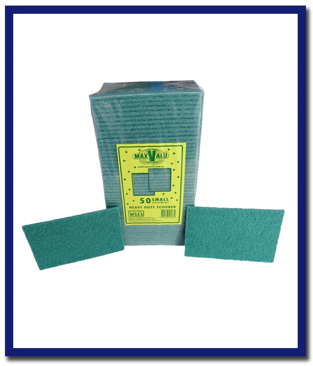MaxValu 15 X 10Cm Green Scourer - (5 Packs X 50 Pads) Per Box - Stone Doctor Australia - Cleaning Products > Sponges & Scours > Scourer