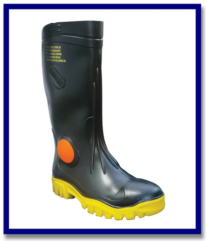 Stimela ‘Foreman’ Black Safety Toe Gumboot - Stone Doctor Australia - Personal Protective Equipment > Safety Toe Gumboot