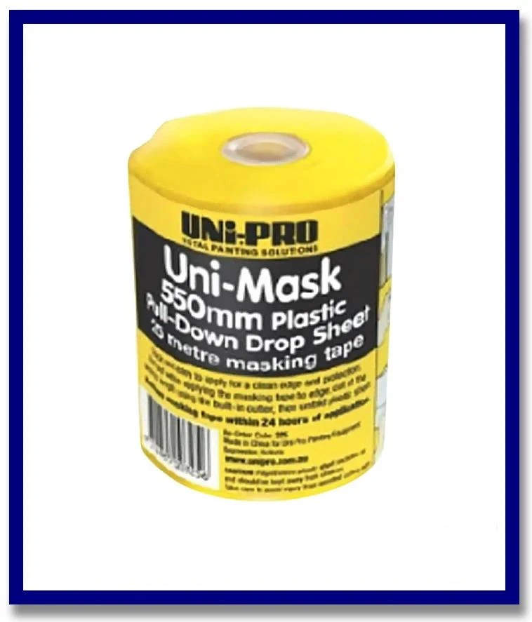 UNi-PRO Uni-Mask Plastic Pull - Down Drop Sheets - 1 Unit - Stone Doctor Australia - Painting Equipment > Protection > Drapes
