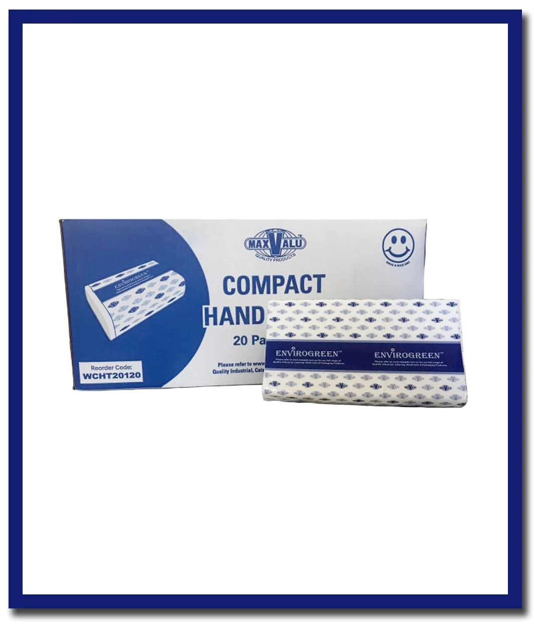 MaxValu Compact Fold Hand Towel - (20 Packs X 120 Sheets) Per Box - Stone Doctor Australia - Washroom Products > Hygiene > Compact Hand Towel