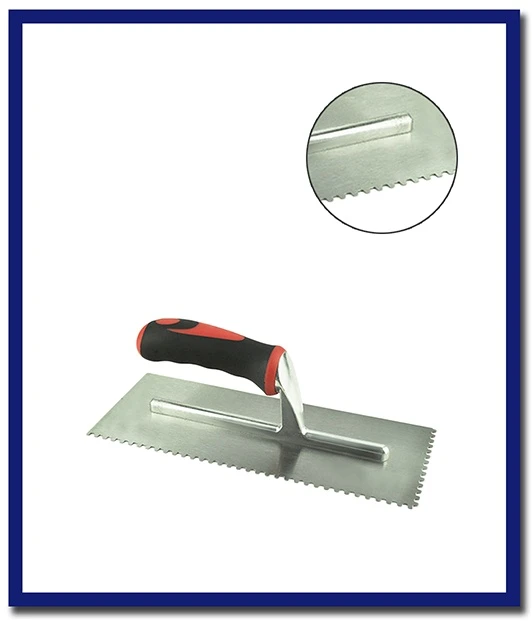 DTA Bright Steel Adhesive Trowel Square Notch - 1 Pc - Stone Doctor Australia - Hardware > Adhesive Trowels > Square Notch