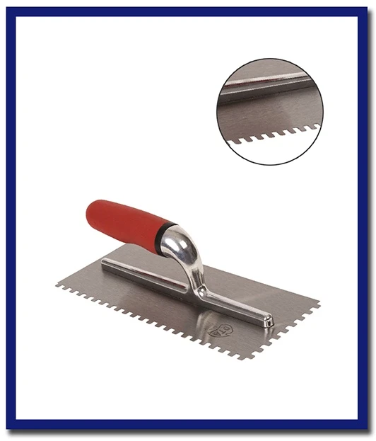 DTA Bright Steel Adhesive Trowel Square Notch - 1 Pc - Stone Doctor Australia - Hardware > Adhesive Trowels > Square Notch