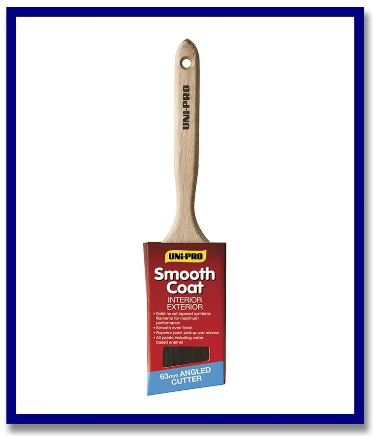 UNi-PRO Smooth Coat Angled Sash Cutter Brush - 1 Pc - Stone Doctor Australia - Painting Equipment > Application > Angled Cutters