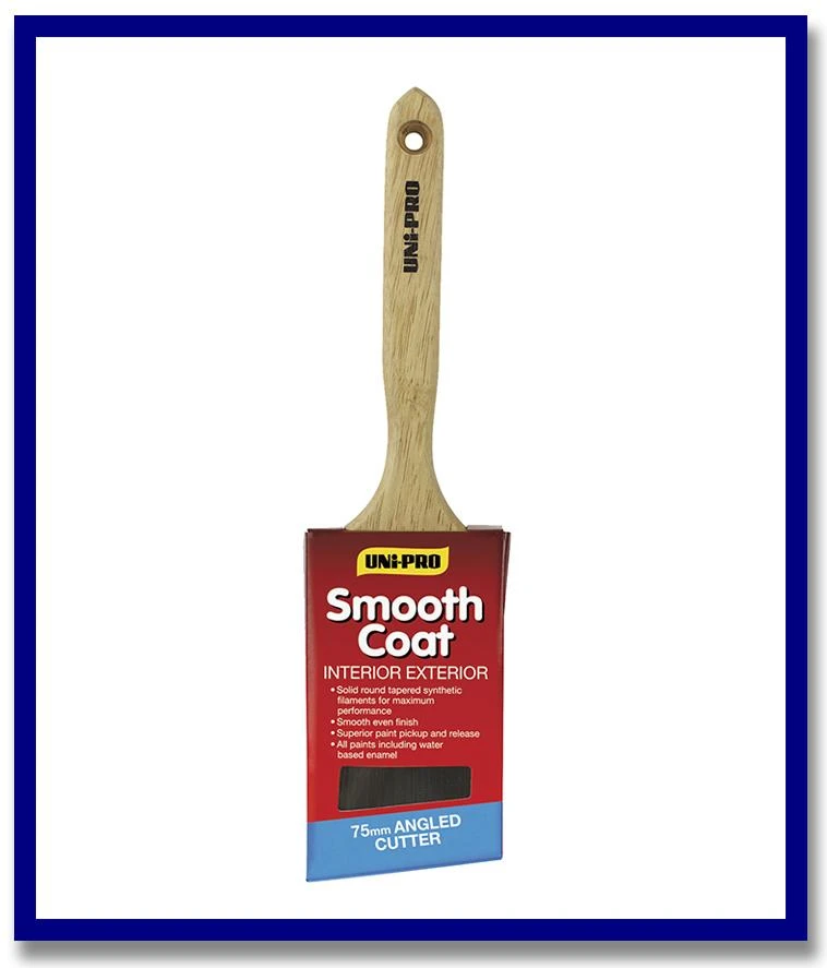 UNi-PRO Smooth Coat Angled Sash Cutter Brush - 1 Pc - Stone Doctor Australia - Painting Equipment > Application > Angled Cutters