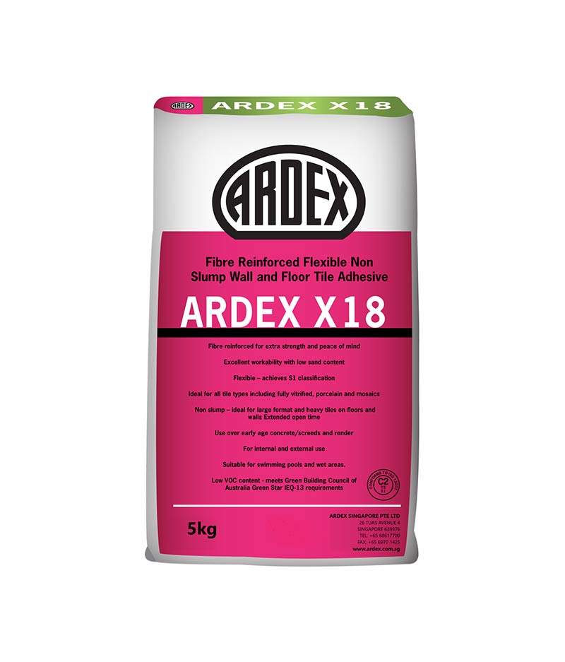 ARDEX X 18 - 5Kgs (Fibre Reinforced Flexible Non Slump Wall and Floor Tile Adhesive) - Stone Doctor Australia - Natural Stone > Non Moisture Sensitive > Adhesive