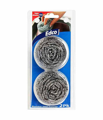 Edco Stainless Steel Scourer 2Pcs x 12 Packs (24 Pcs) - Stone Doctor Australia - Cleaning Accessories > Scourer > Stainless Steel