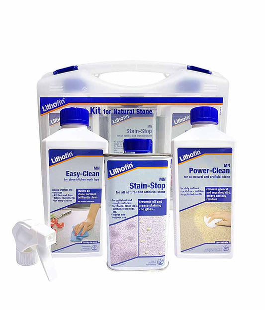 Lithofin Care Kit With Sealer For Natural Stone - BE - Stone Doctor Australia - Marble & Stone > Bench Top > Cleaning & Sealing Kit