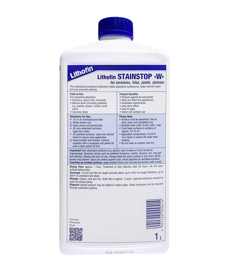 Lithofin MN Stainstop W - Stone Doctor Australia - Natural Stone > Protective Treatment > Premium Water Based Penetrating Sealers
