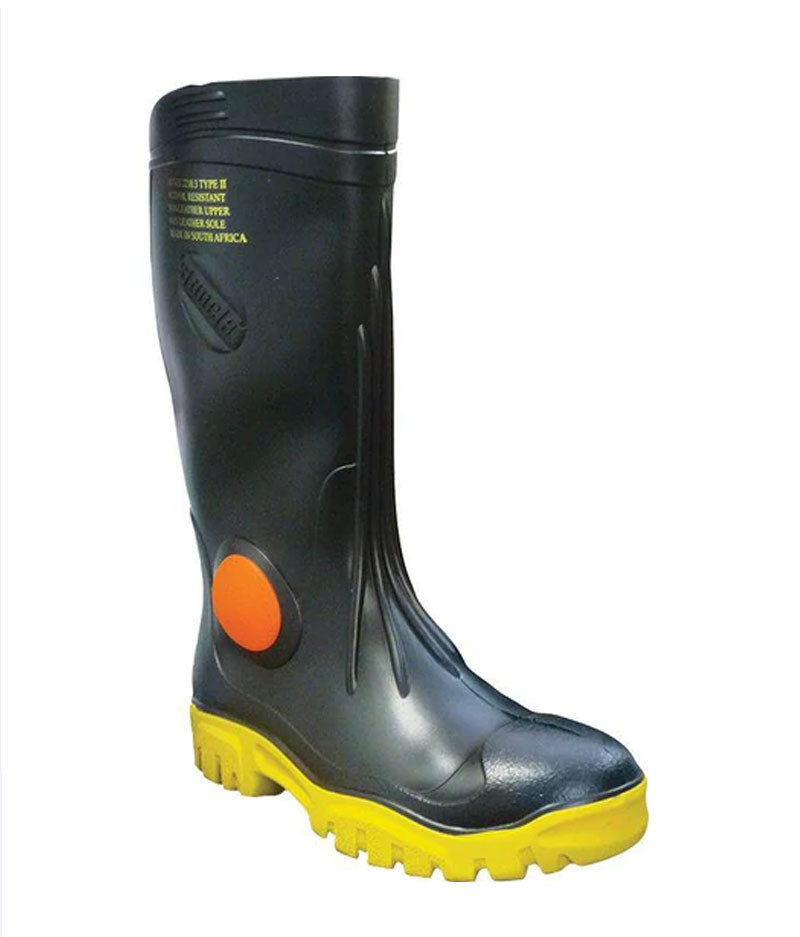 Stimela ‘Foreman’ Black Safety Toe Gumboot - Stone Doctor Australia - Personal Protective Equipment > Safety Toe Gumboot XLarge