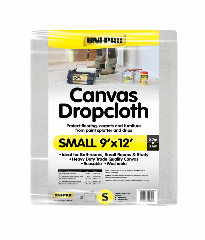 UNi-PRO Canvas Dropcloths - 1 Pc - Stone Doctor Australia - Painting Equipment > Protection > Canvas Dropcloth