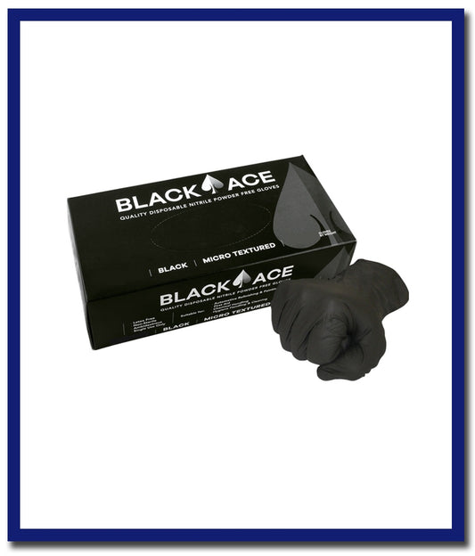 Black Ace Disposable Nitrile Gloves - 1 Box - Stone Doctor Australia - Personal Protective Equipment > Safety > Disposable Gloves