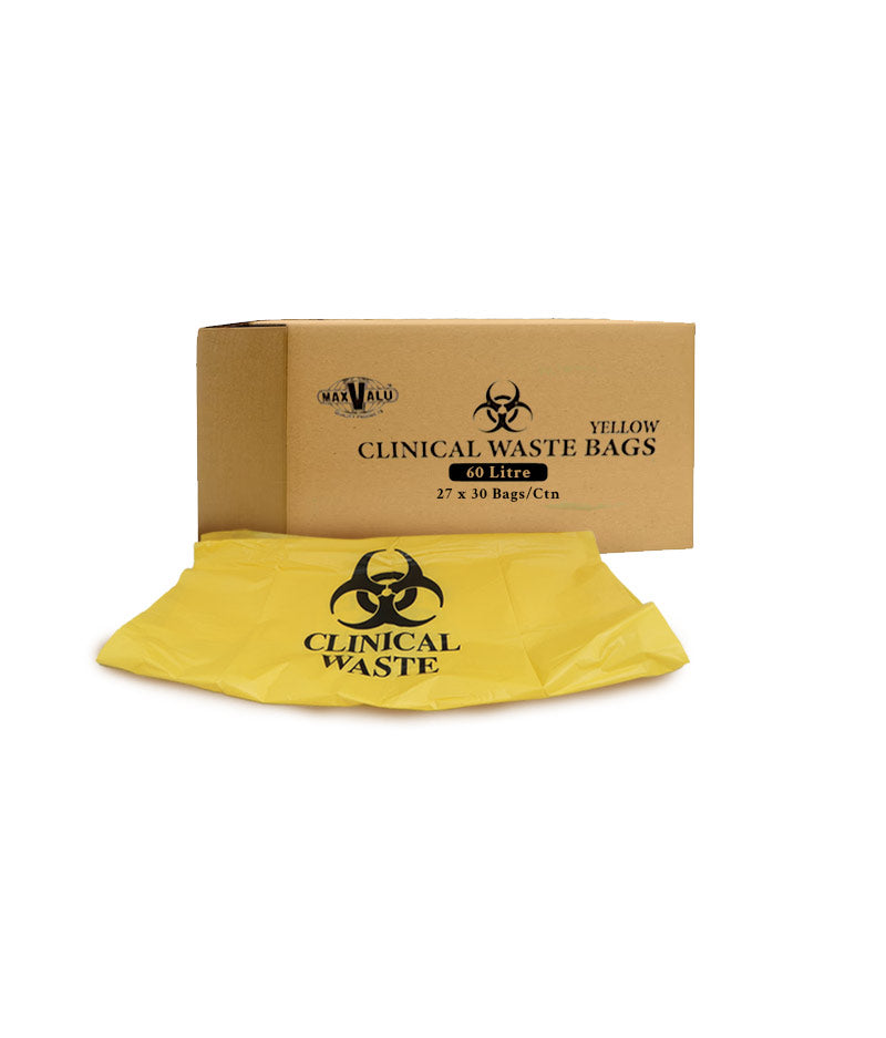 MaxValu Yellow Printed Clinical Waste Bags - Stone Doctor Australia - Cleaning Products > Waste > Clinical Waste Bag
