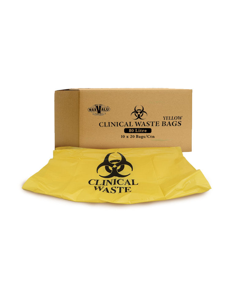 MaxValu Yellow Printed Clinical Waste Bags - Stone Doctor Australia - Cleaning Products > Waste > Clinical Waste Bag