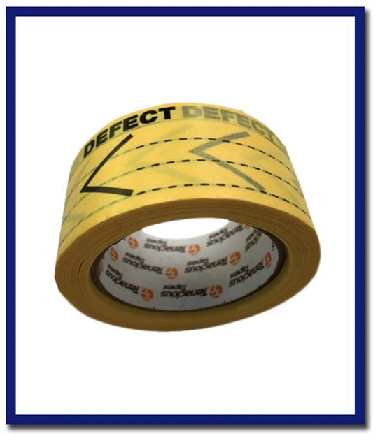 K755 Flowmask Premium Low Tack DEFECT Tape (330 Labels) - 1 Roll - Stone Doctor Australia - Painting Equipment > Protection > Masking Tapes