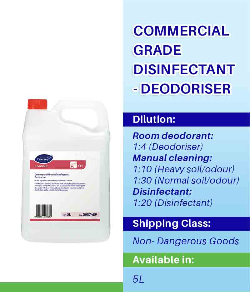Diversey Knockout 5L - Stone Doctor Australia -  Cleaning > Odour Control > Deodoriser & Disinfectant