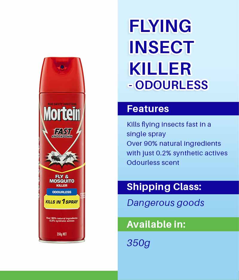Diversey Mortein Flying Insect Killer - Odourless 350g - Stone Doctor Australia - Cleaning > Insecticide > Flying Insect Killer