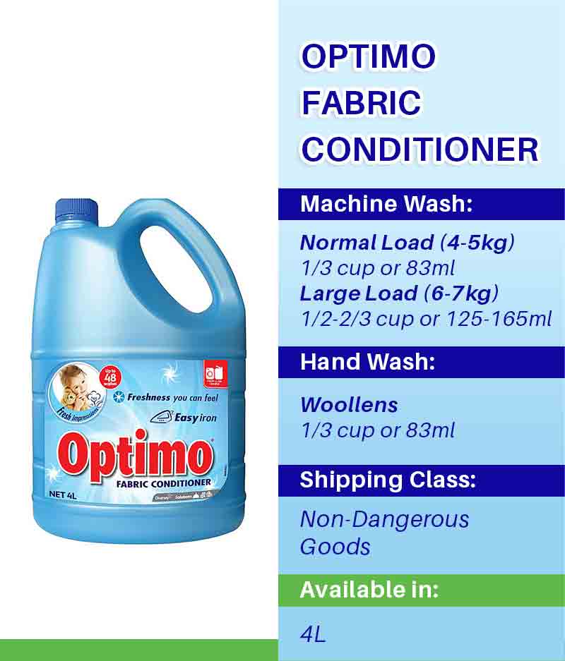 Diversey Optimo Fabric Conditioner 4L - Stone Doctor Australia - Cleaning > Fabric & Laundry > Fabric Conditioner