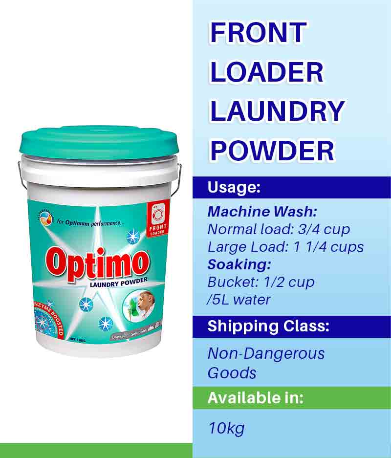 Diversey Optimo Front Loader Laundry Powder - Bucket 10Kg - Stone Doctor Australia -Cleaning > Fabric & Laundry > Laundry Powder