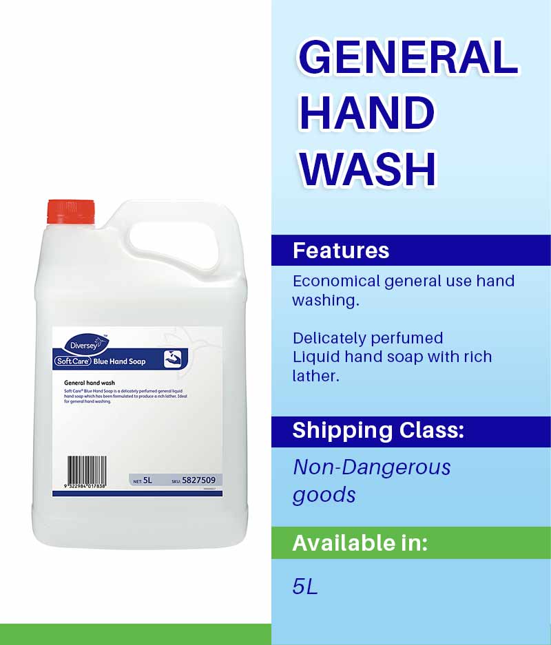Diversey Soft Care Blue Hand Soap 5L - Stone Doctor Australia - Cleaning > Washroom Cleaner > Hand Washing Soap