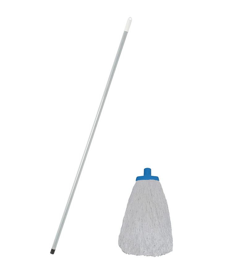 Edco Polycotton Mop Blue Plastic Ferrule - Complete- 1 Pc - Stone Doctor Australia - Cleaning Accessories > Tools > Polycotton Mops