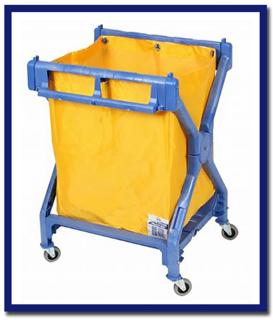 Edco Deluxe Plastic Scissor Trolley Complete With Bag - 1 Unit - Stone Doctor Australia - Cleaning Accessories > Janitorial > Scissor Trolley
