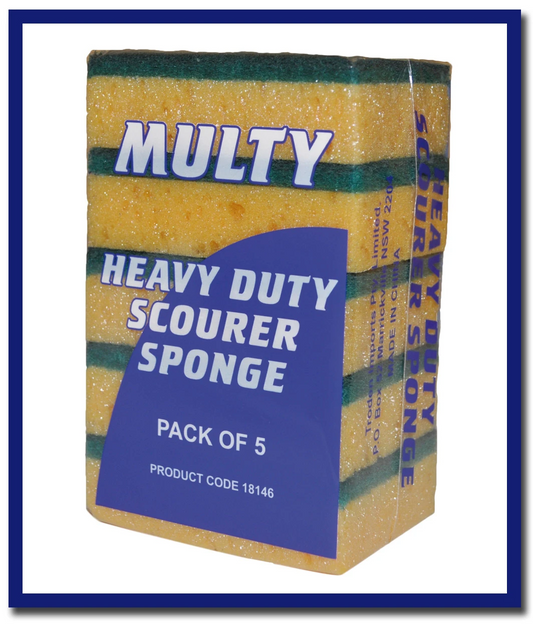 Edco Multy Scourer Sponge 5 Pcs Per Pack - (24 Packs) - Stone Doctor Australia - Cleaning Products > Sponges And Scourer > Multi Purpose