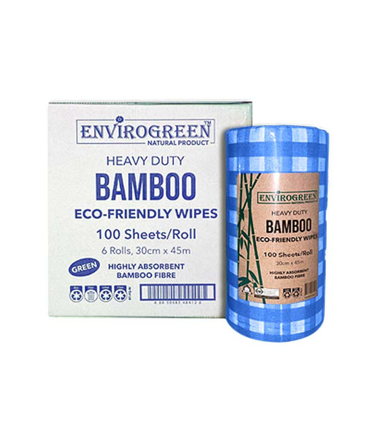 Envirogreen Eco-Friendly Bamboo Wipes - 100 Sheets Per Roll - Stone Doctor Australia - Cleaning Accessories > Kitchen >Bamboo Wipes