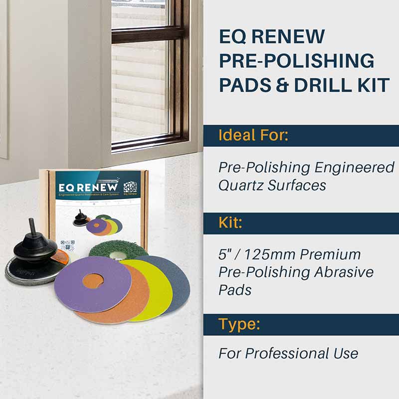 EQ Renew Pre-Polishing Pads And Drill Kit - Stone Doctor Australia - Engineered Quartz > Restoration > Pre-Polishing Pads