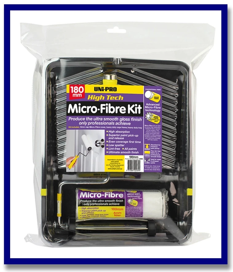 UNi-PRO Micro-Fibre Roller Kit - 1 Unit - Stone Doctor Australia - Painting Equipment > Tools > Paint Rollers