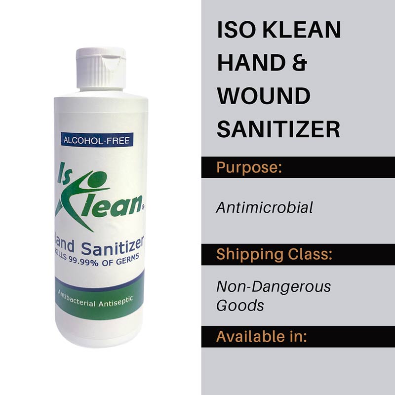 IsoKlean Hand & Wound Sanitiser – 8oz (Alcohol-Free) - Stone Doctor Australia - Cleaning Products > Disinfectant > Hand Sanitisers
